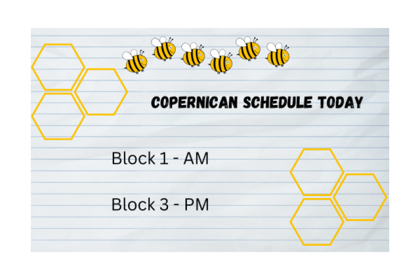 Copernican Schedule (Block 1-AM, Block 3-PM)